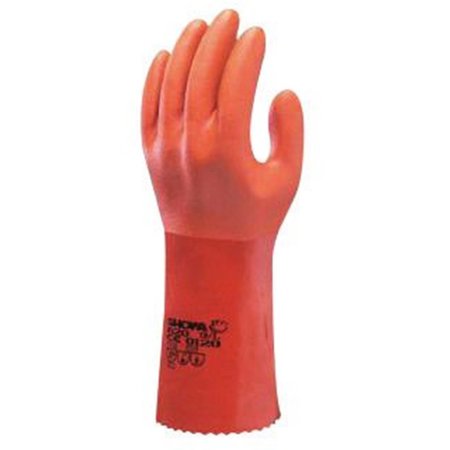 SHOWA XXL Orange PVC Seamless Cotton Gloves  Orange, 12PK 620XXL-11.RT